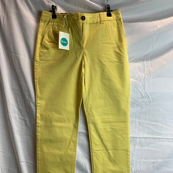 Boden Pants - NWT Boden Pale Lemon Chino Pants Size 4 Long